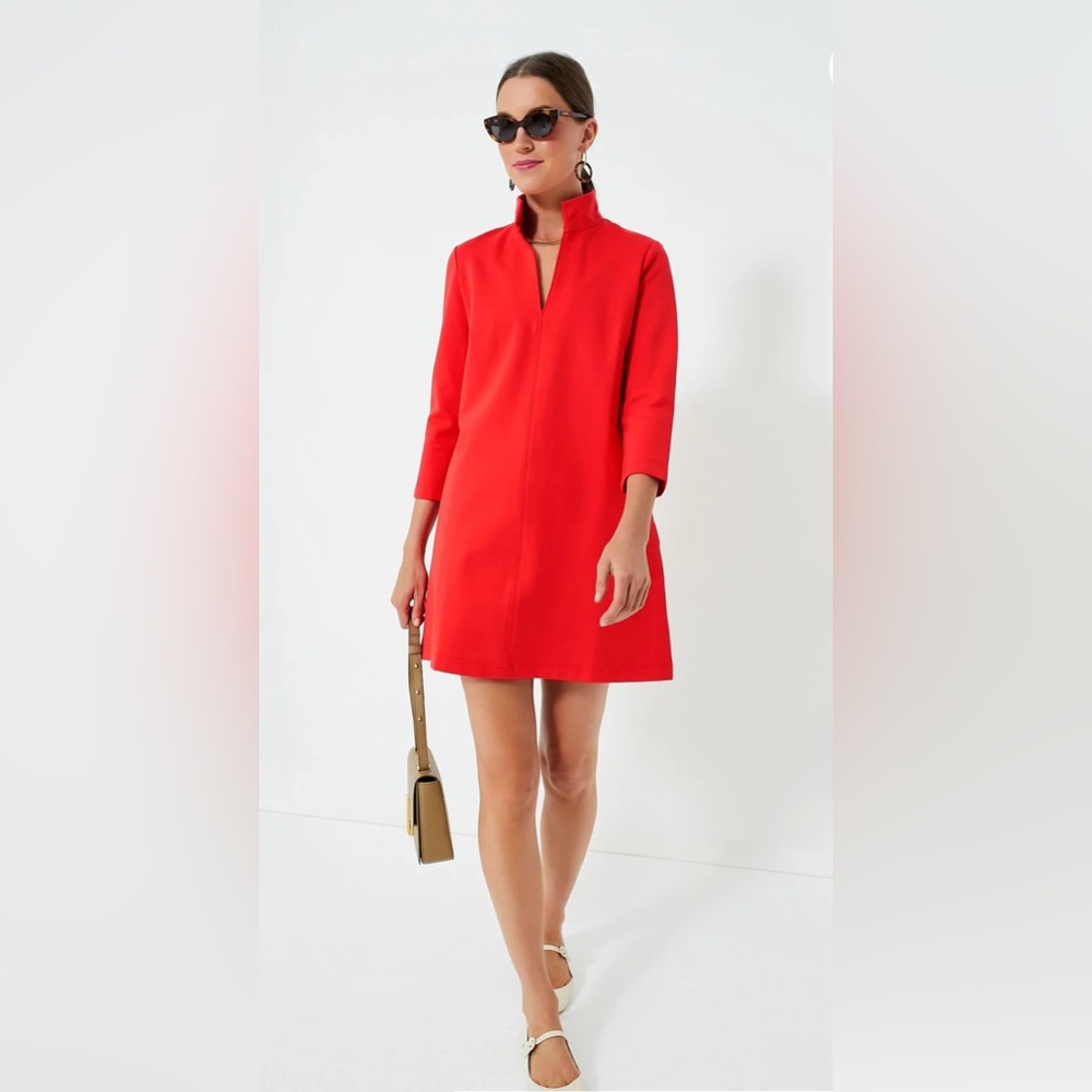 Tuckernuck Poppy Red Ponte Clifton Dress EUC